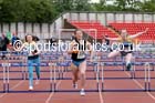Girls under-15s hurdles, North Eastern Champs, Gateshead Stadium. Photo: David T. Hewitson/Sports for All Pics